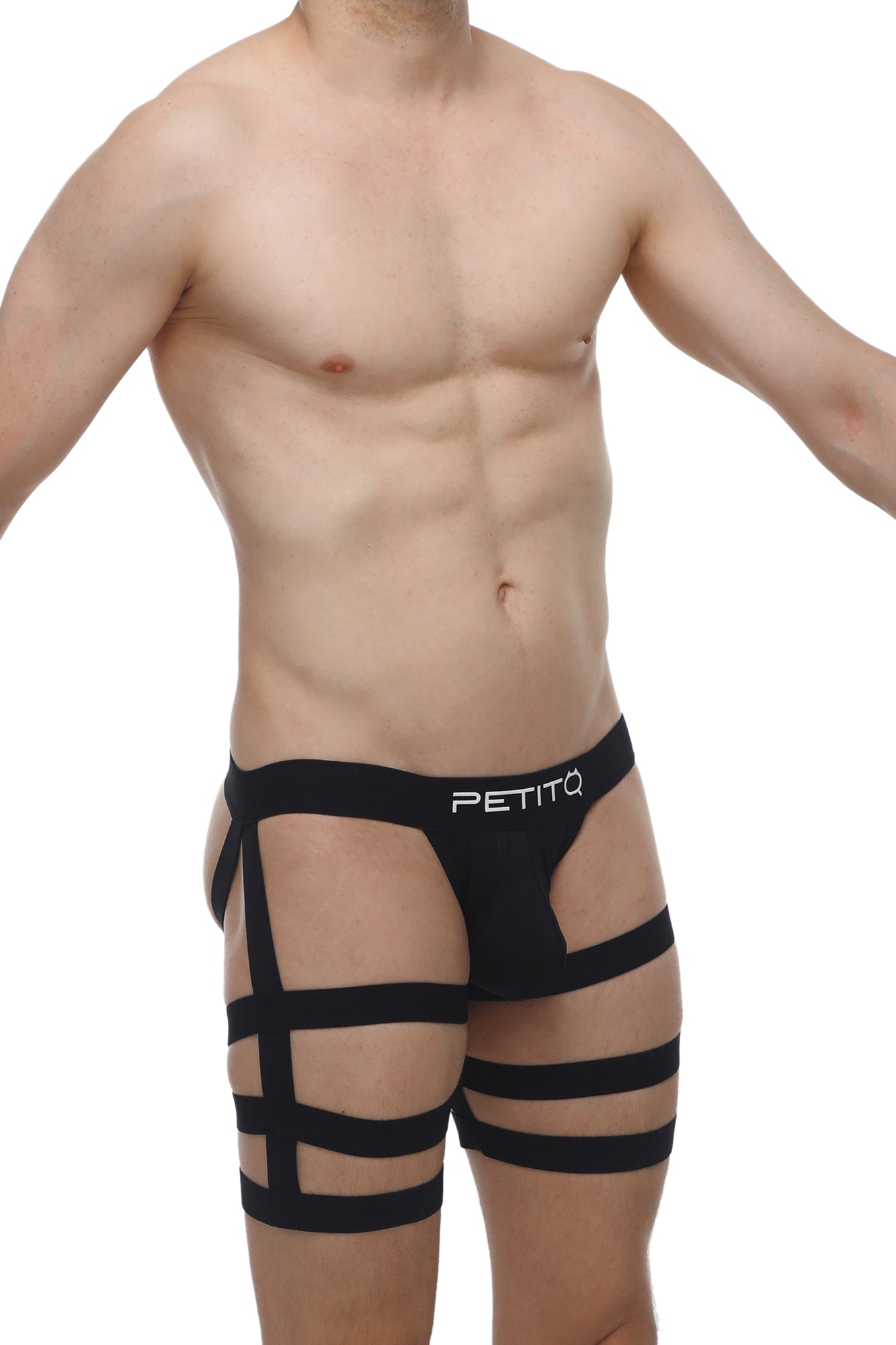 Jockstrap Bondage Noir - PetitQ Underwear - Lingerie masculine sexy et sous-vêtements pour homme originaux
