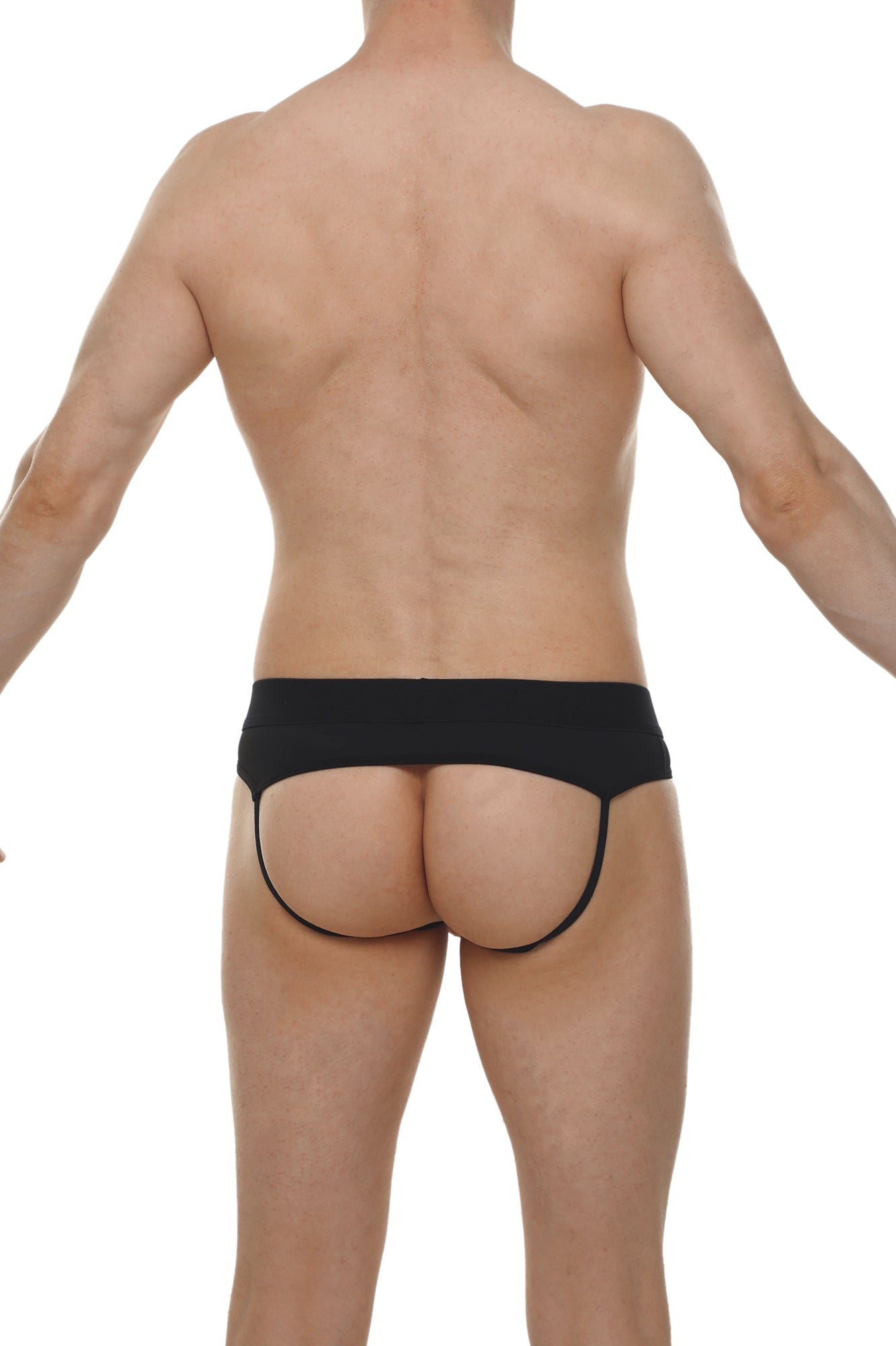 Jockstrap Open Skine Noir - PetitQ Underwear - Lingerie masculine sexy et sous-vêtements pour homme originaux