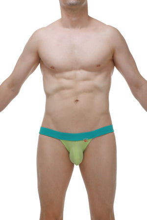 Jockstrap Linthes Bamboo Vert Pomme - PetitQ Underwear - Lingerie masculine sexy et sous-vêtements pour homme originaux