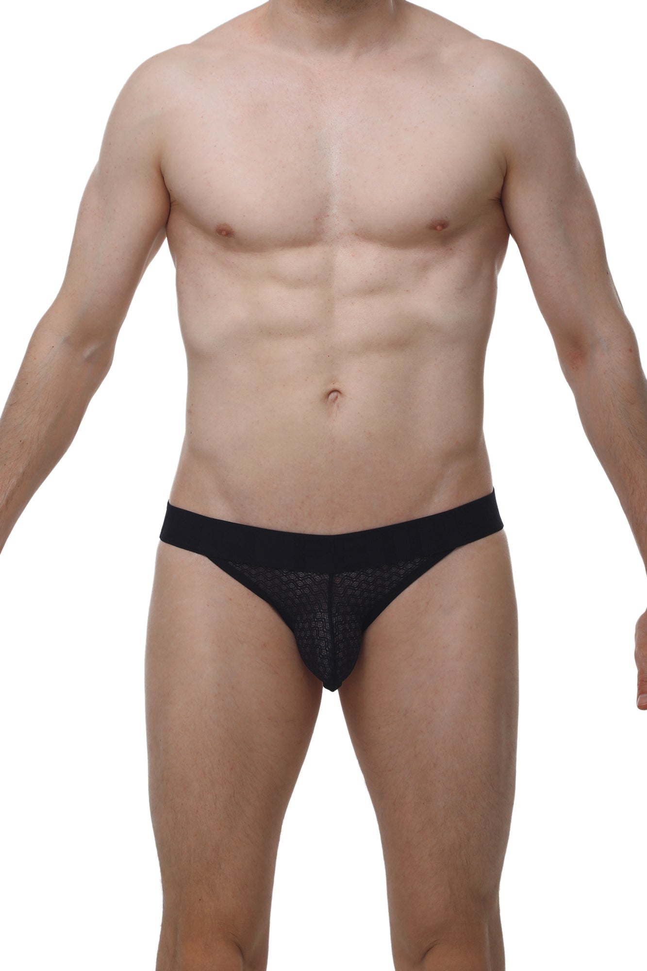 Jockstring Macra Noir - PetitQ Underwear - Lingerie masculine sexy et sous-vêtements pour homme originaux