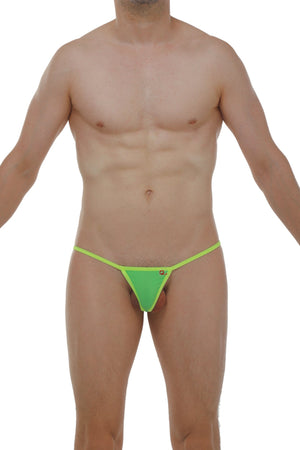 Micro String Ficelle Neon Vert - PetitQ Underwear - Lingerie masculine sexy et sous-vêtements pour homme originaux