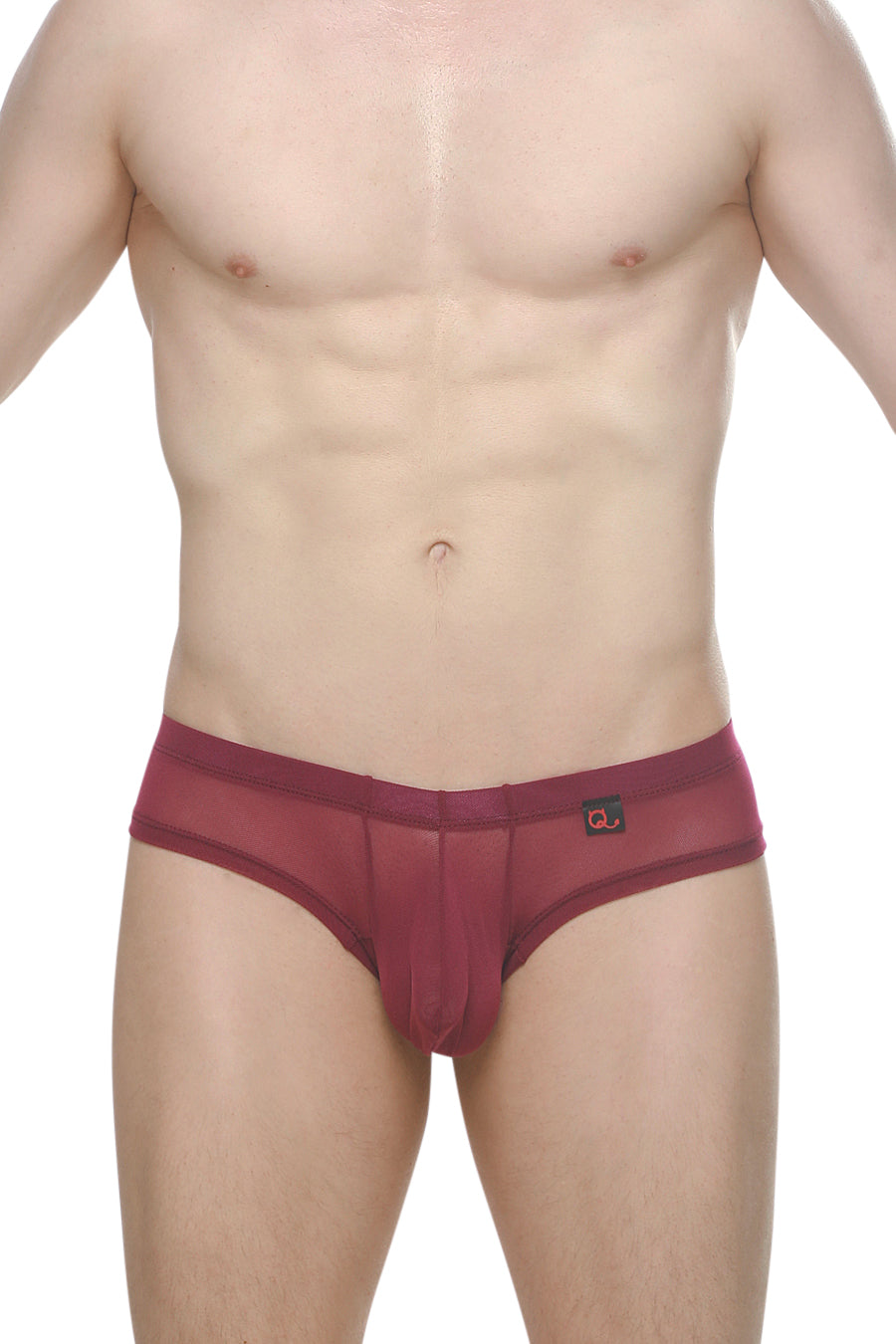 Mini Boxer Cheeky Net Merlot - PetitQ Underwear - Lingerie masculine sexy et sous-vêtements pour homme originaux