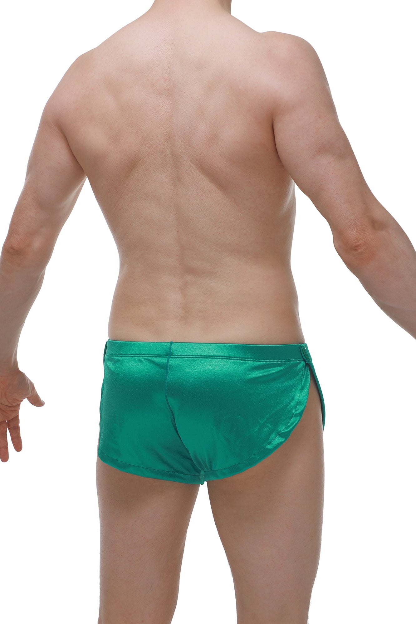 Short Snap Satin Vert - PetitQ Underwear - Lingerie masculine sexy et sous-vêtements pour homme originaux