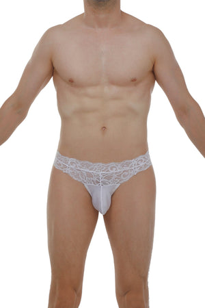String Plessis Dentelle Blanc - PetitQ Underwear - Lingerie masculine sexy et sous-vêtements pour homme originaux