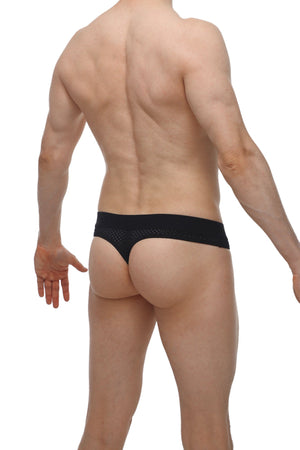String Hole Cockring Bee Noir - PetitQ Underwear - Lingerie masculine sexy et sous-vêtements pour homme originaux