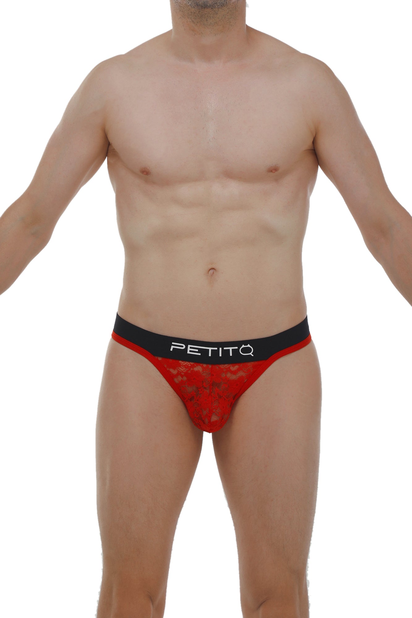 String Maulay Dentelle Rouge - PetitQ Underwear - Lingerie masculine sexy et sous-vêtements pour homme originaux