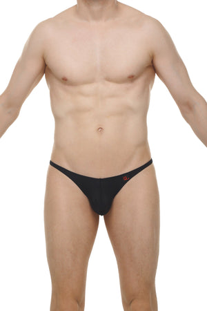 String Plellis Plum Noir - PetitQ Underwear - Lingerie masculine sexy et sous-vêtements pour homme originaux
