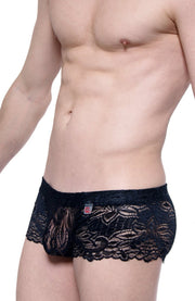 Boxer PetitQ Dentelle Ereac Noir - PetitQ Underwear