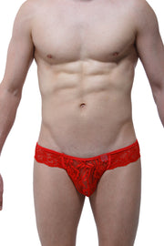 Jockstring Dentelle PetitQ Rouge - PetitQ Underwear