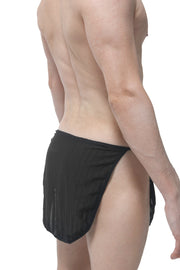 Pagne Mesh Stripes Noir - PetitQ Underwear