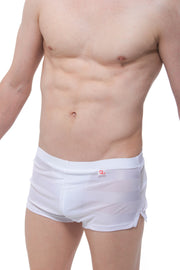 Short Mesh Stripe Jock Blanc - PetitQ Underwear