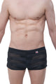 Short Mesh Stripe Jock Noir - PetitQ Underwear