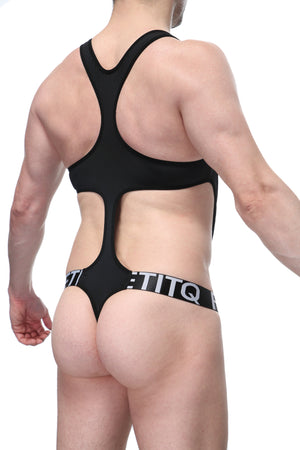 Bodystring Oze Noir - PetitQ Underwear - Lingerie masculine sexy et sous-vêtements pour homme originaux