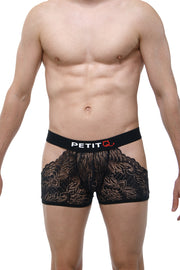 Boxer Dentelle Trévoux Noir - PetitQ Underwear