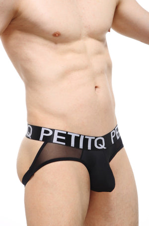 Jockstring Argein Noir - PetitQ Underwear - Lingerie masculine sexy et sous-vêtements pour homme originaux