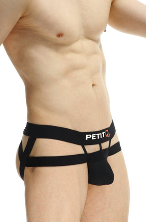 JockString Rider Bost Noir - PetitQ Underwear - Lingerie masculine sexy et sous-vêtements pour homme originaux
