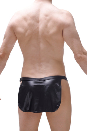 Pagne Wet Noir avec string - PetitQ Underwear - Lingerie masculine sexy et sous-vêtements pour homme originaux