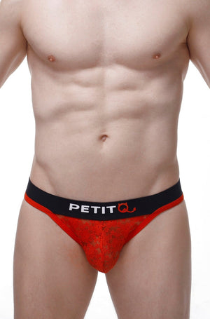 String Maulay Lace Rouge - PetitQ Underwear - Lingerie masculine sexy et sous-vêtements pour homme originaux