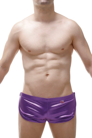 Short Snap Satin Violet - PetitQ Underwear - Lingerie masculine sexy et sous-vêtements pour homme originaux