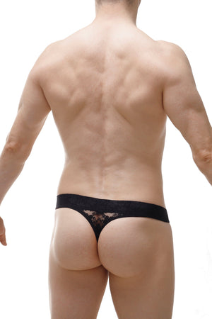 String Maulay Dentelle Noir - PetitQ Underwear - Lingerie masculine sexy et sous-vêtements pour homme originaux